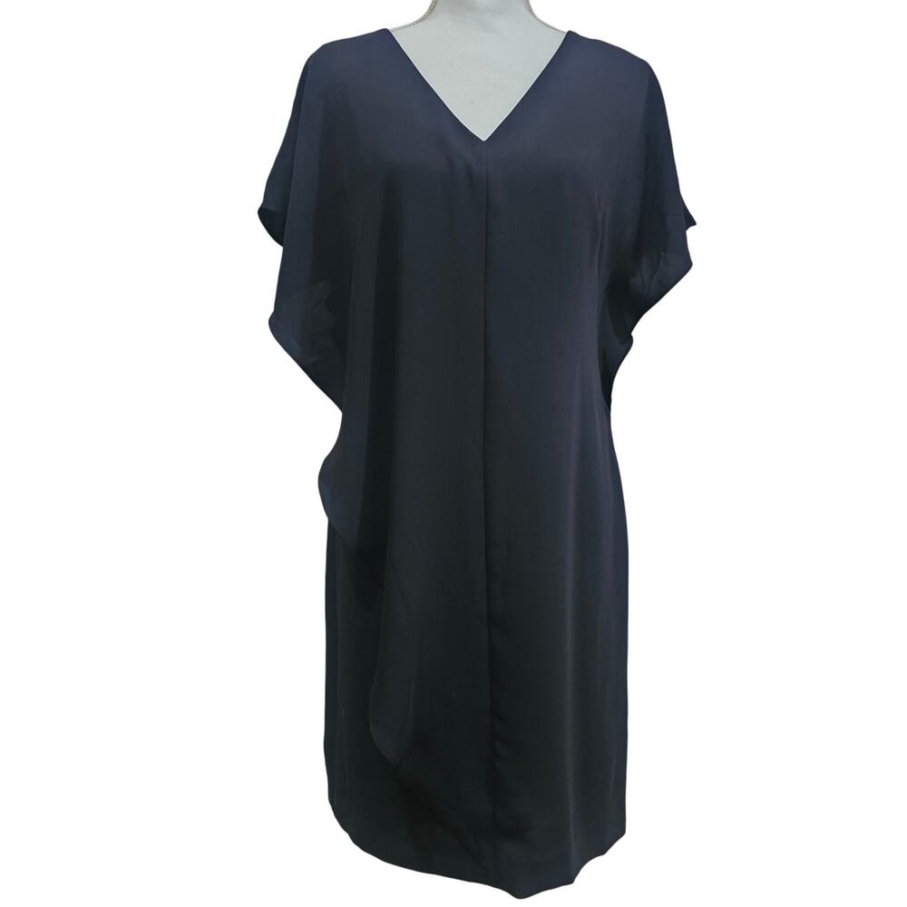Lauren Ralph Lauren Black Ruffle Overlay Sheath Dress Size 4